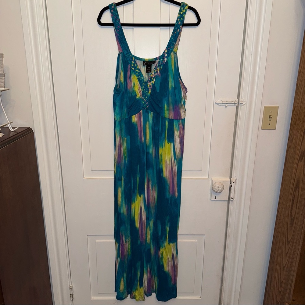 ✨lane bryant multicolor patterned maxi dress✨